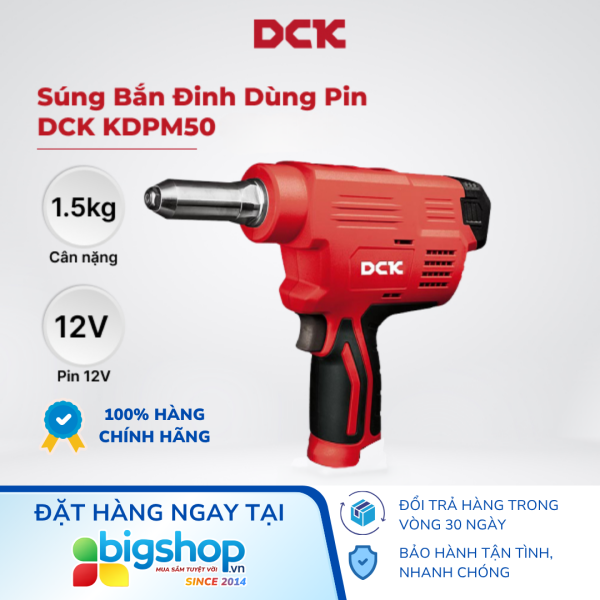 Súng rút rive dùng pin DCK KDPM50 (12V)