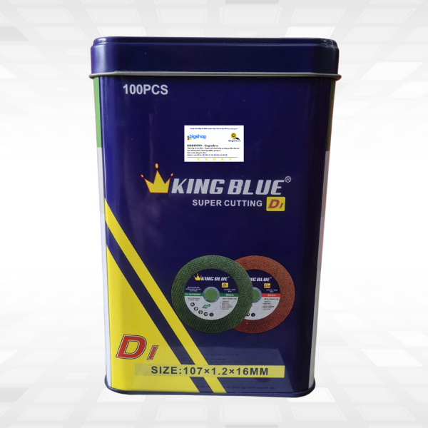 Đá cắt sắt, inox KINGBLUE D1-107x1.2 (Hộp sắt, 100 cái)