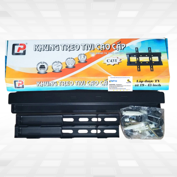Khung treo tivi cố định 19-43 inch Cảnh Phong C43T