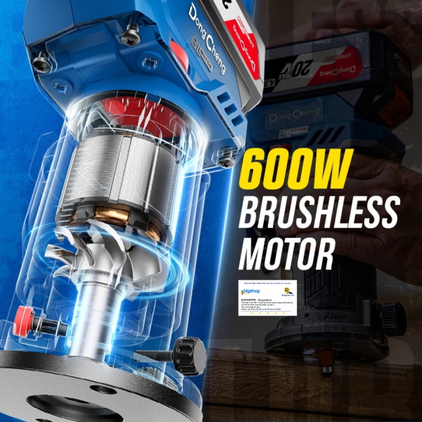 Máy soi mộng gỗ dùng pin DONGCHENG DCMP6 (CS 600W, 2 pin 4.0Ah và sạc)