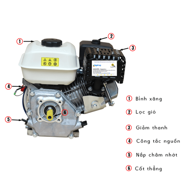 Đầu nổ YATURBO YTE-6.5 (Công suất 6.5HP)