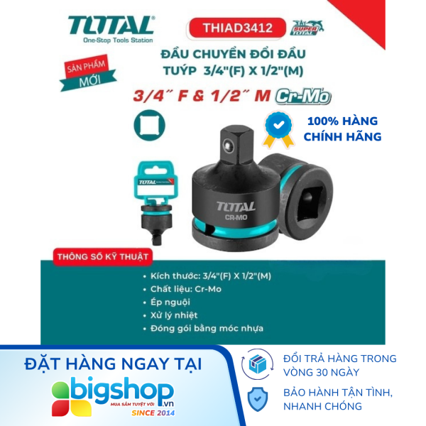 Đầu chuyển bu lông 3/4 inch qua 1/2 inch TOTAL THIAD3412