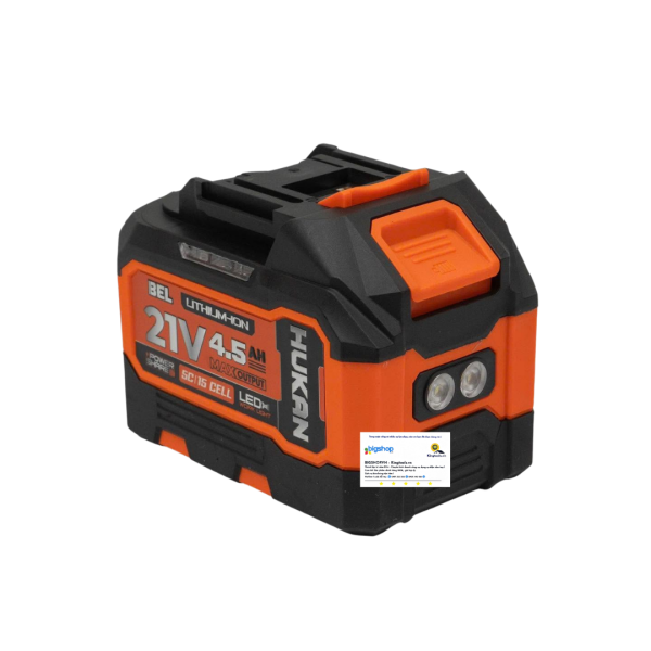 Pin 21V/4.5Ah HUKAN G1-BEL4515-P4 (GEN 1) - 15 cell