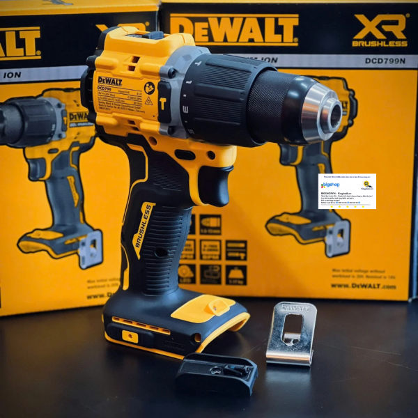 Máy khoan pin 20V DEWALT DCD799N-B1 (Atomic™) - Chưa bao gồm pin và sạc