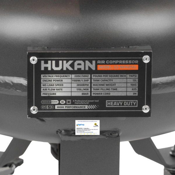 Máy nén khí không dầu 12L HUKAN G3-NKKD12L (GEN 3)