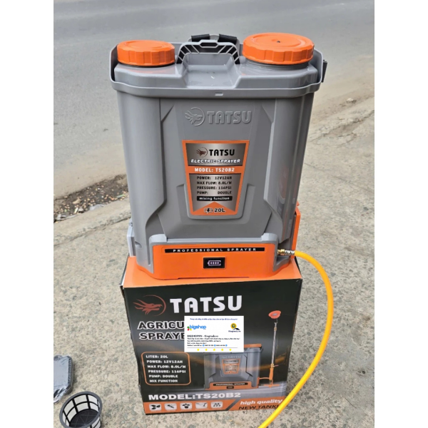 Bình xịt điện 12V/8AH TATSU TS20B2 (20L, bơm đôi, có đảo thuốc)