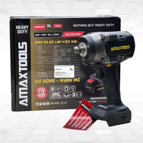 Máy siết bulong pin 21V AMAXTOOLS ABL95012SM (Lực siết 950Nm)