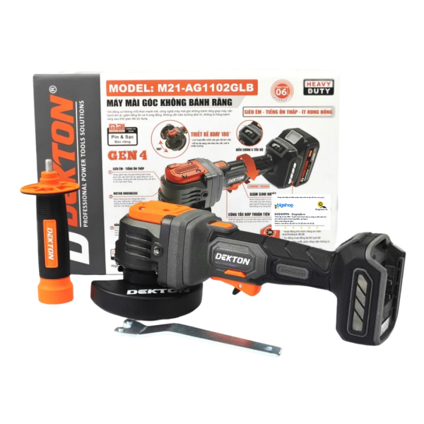 Máy mài góc dùng pin 21V DEKTON M21-AG1102GLB - Thân máy (Không bánh răng)