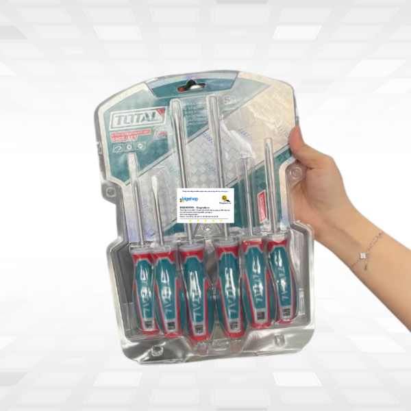 Bộ 6 tua vít dẹp và bake TOTAL TKSDS0626
