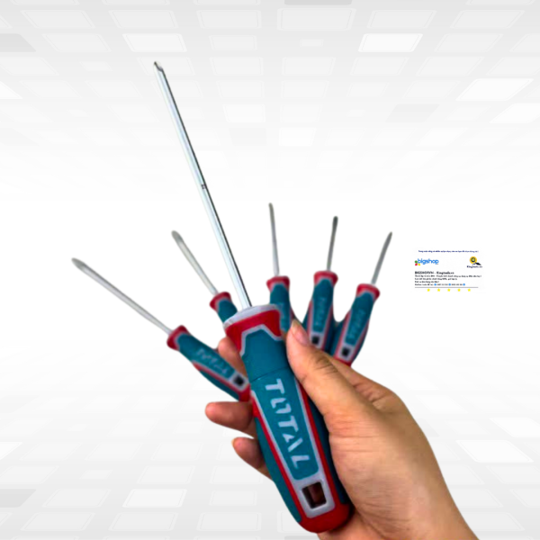 Bộ 6 tua vít dẹp và bake TOTAL TKSDS0626