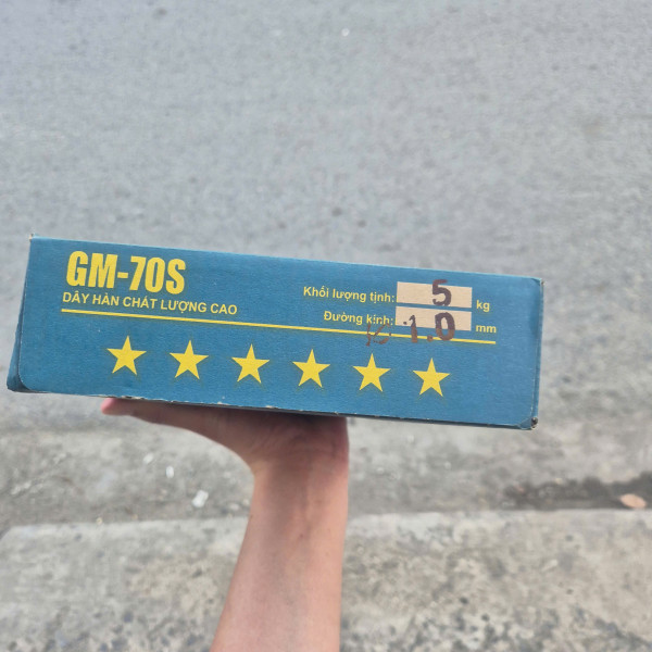 Cuộn dây hàn MIG sắt GEMINI GM-70S (Cuộn 5kg, size 1.0mm)