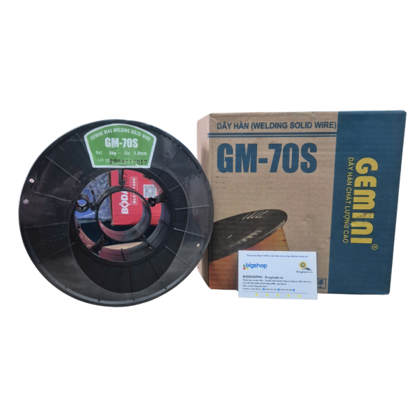 Cuộn dây hàn MIG sắt GEMINI GM-70S (Cuộn 5kg, size 1.0mm)