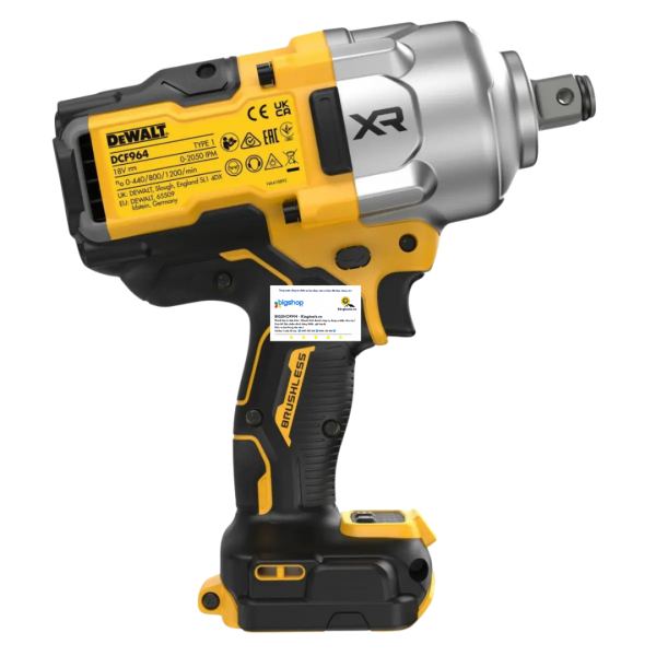 Máy siết bulong pin 20V DEWALT DCF964NT-XJ - Thân máy (Lực siết 1925Nm)