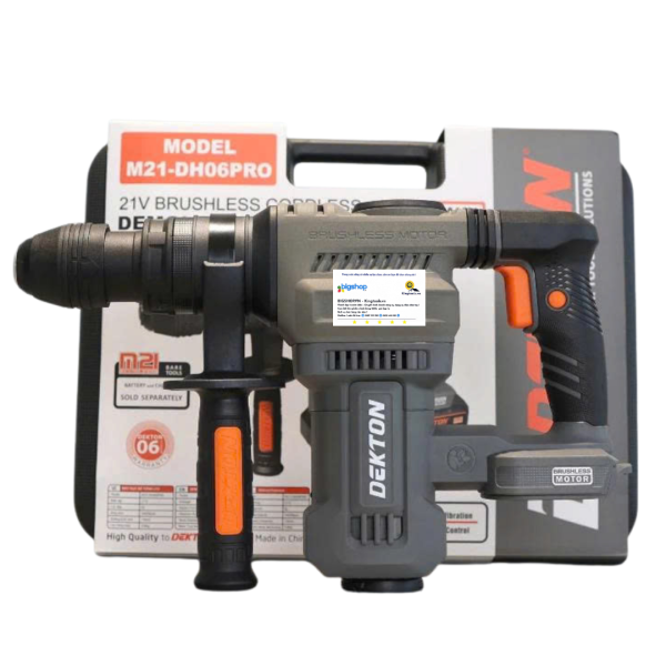 Máy đục bê tông dùng pin 21V DEKTON M21-DH06PRO (Thân máy, mũi 14mm)