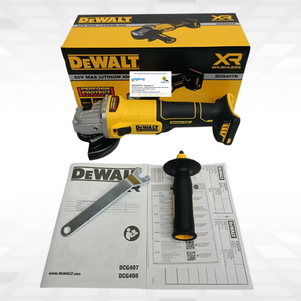 Máy mài góc dùng pin 20V DEWALT DCG407N-B1 - Đĩa 100mm (Chưa bao gồm pin và sạc)