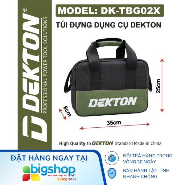 Túi đựng dụng cụ dùng pin chống sốc DEKTON DK-TBG02X