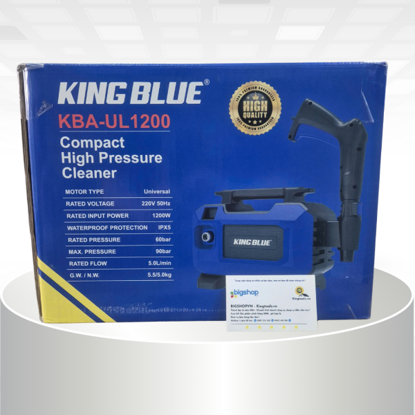 Máy rửa xe áp lực cao KINGBLUE KBA-UL1200 (Công suất 1200W)