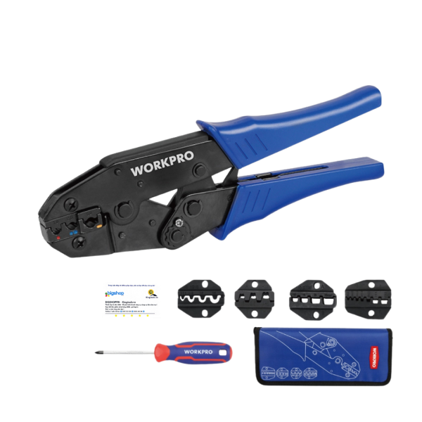 Bộ kìm bấm đầu nối dây điện đa năng 5 trong 1 WORKPRO WP292002