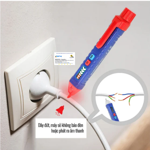 Tuốc nơ vít thử điện WORKPRO WP295004 (Đèn báo 2 màu)