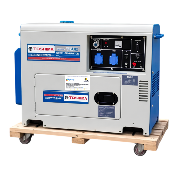 Máy phát điện dùng dầu diesel TOSHIMA T68E (Công suất 5.2kW)
