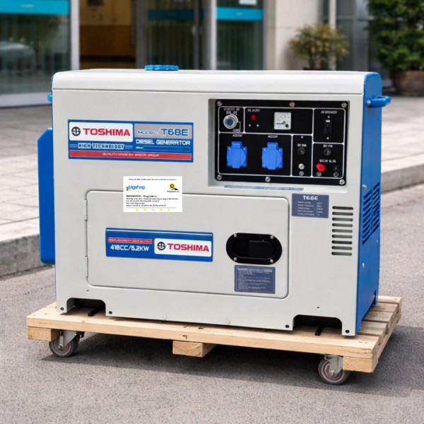 Máy phát điện dùng dầu diesel TOSHIMA T68E (Công suất 5.2kW)
