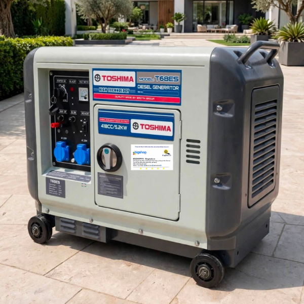Máy phát điện dùng dầu diesel TOSHIMA T68ES (Công suất 5.2kW)