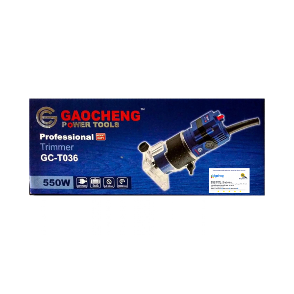 Máy phay gỗ cầm tay GAOCHENG PRO GC-T036 (Công suất 550W)
