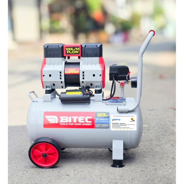 Máy nén khí không dầu 30L BITEC BT3031F (Công suất 2250W)