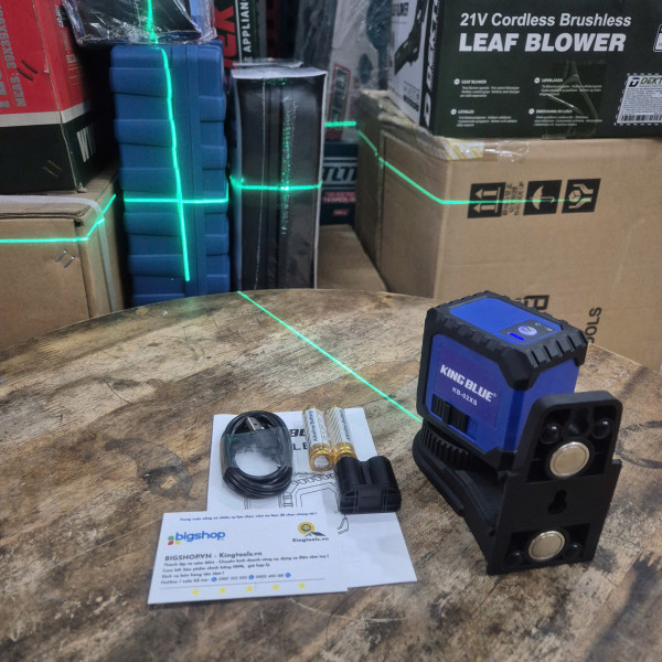 Máy cân bằng laser 2 tia xanh KINGBLUE KB-02XS