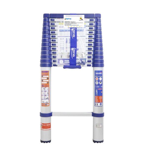 Thang nhôm rút đơn NIKAWA NK-48 (14 bậc, cao 4m8, tải trọng 150kg)