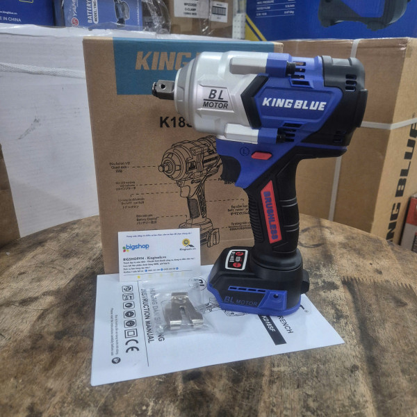 Máy siết bulong dùng pin 18V KINGBLUE K18SFS (Lực siết 1000Nm) - Thân máy