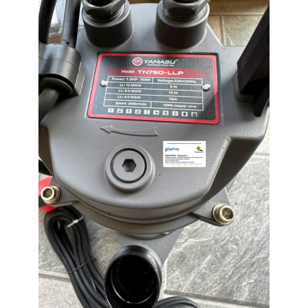 Máy bơm chìm nước sạch YAMASU TN-750LLP - Công suất 750W, đẩy cao 30m