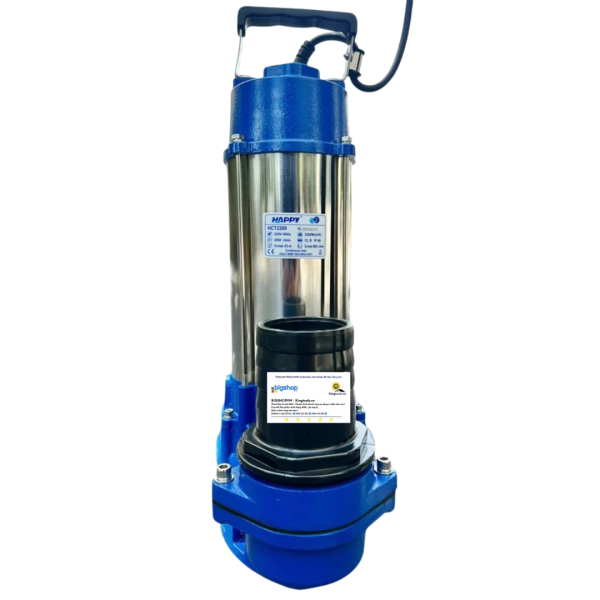 Máy bơm chìm nước thải inox HAPPY PUMP HCT2200H (Công suất 2200W, đẩy cao 23m)