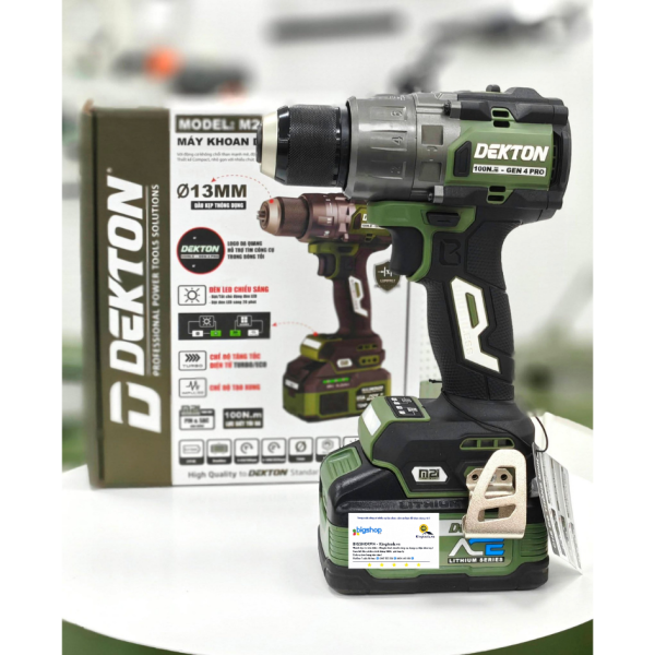 Máy khoan động lực dùng pin 21V DEKTON M21-ID13100XCP (Lực siết 100Nm) - Thân máy