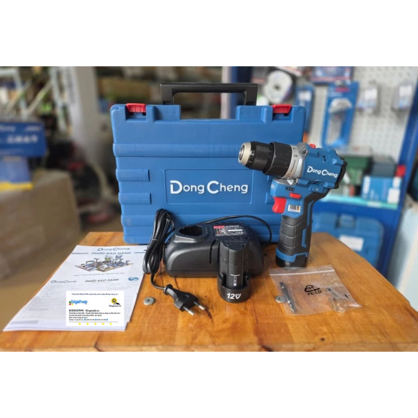 Máy khoan vặn vít dùng pin 12V DONGCHENG DCJZ1250i EK - 2 pin 2.0Ah và sạc