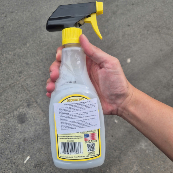 Dung Dịch Làm Sạch Đồ Bằng Da Howard Leather Cleaner LTC016, 473ML