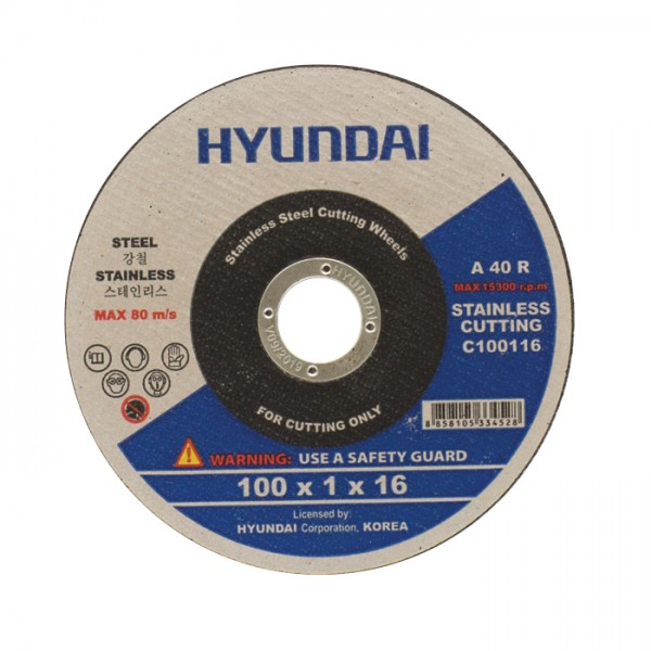Đá cắt phẳng Hyundai 100x1x16mm