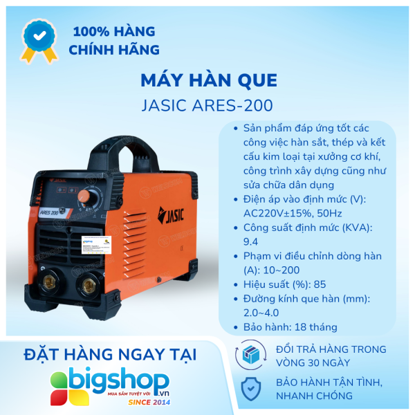 Máy hàn que JASIC ARES-200