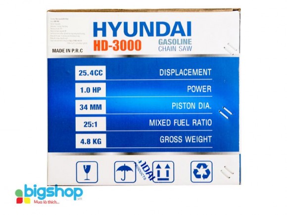 Máy cưa xích xăng Hyundai HD3000, lam 30cm