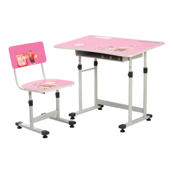 Bộ bàn ghế học sinh Xuân Hoà BHS-14-06PU màu hồng
