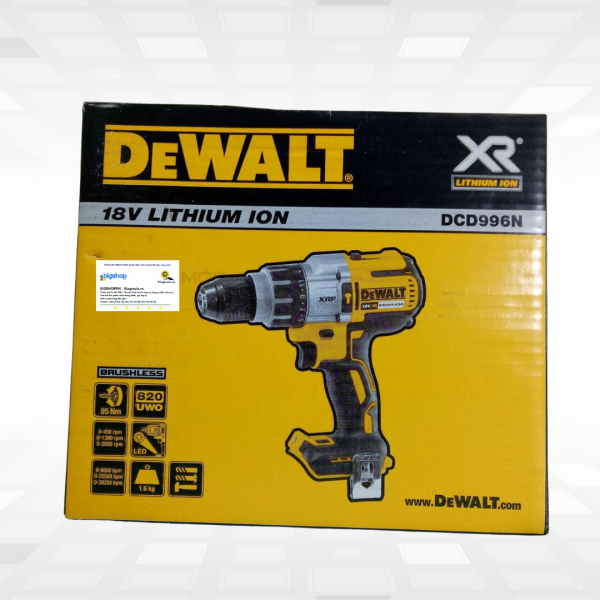 Máy khoan pin 18V DEWALT DCD996N-KR - Thân máy (Lực siết 95Nm)
