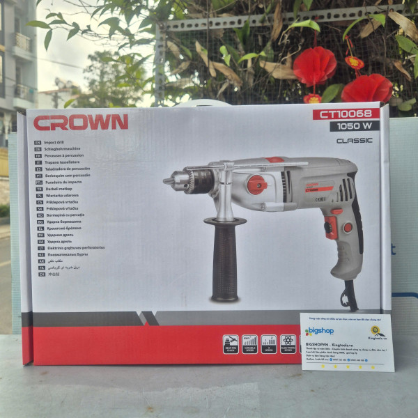 Máy khoan động lực CROWN CT10068, 1050W