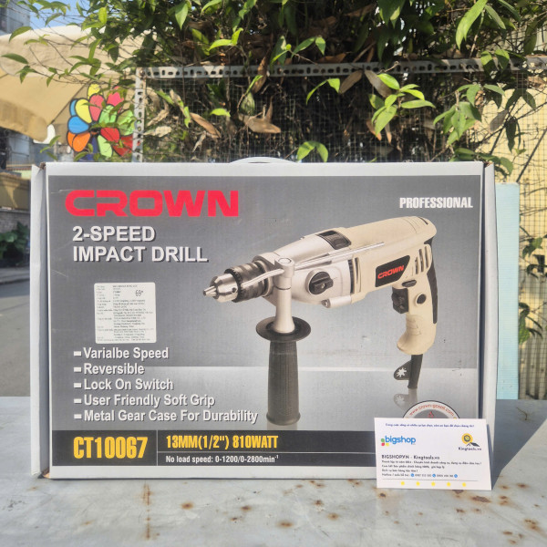 Máy khoan động lực Crown CT10067, cs 810W