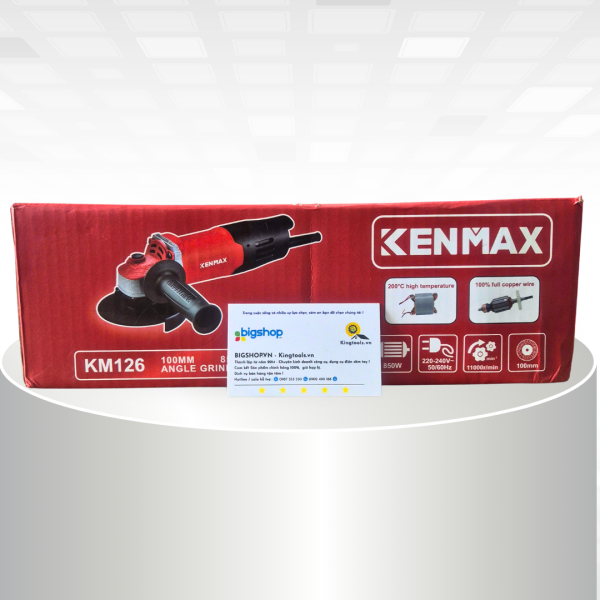Máy mài 100mm KENMAX KM126 (Công tắc đuôi, CS 850W)