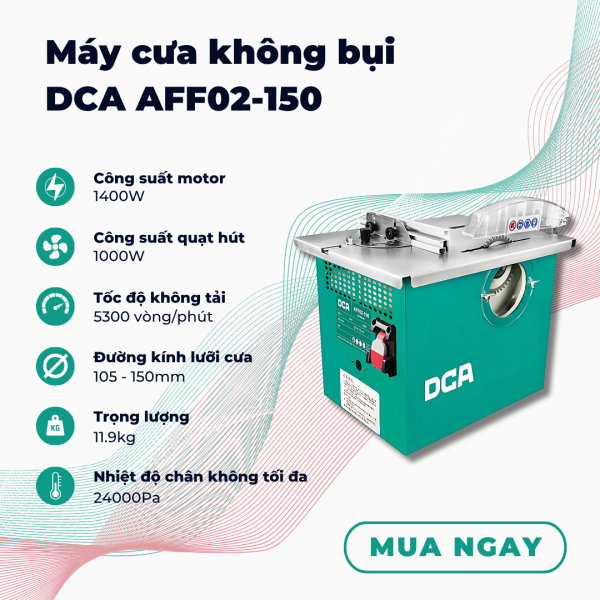 Máy cưa không bụi 1400W DCA AFF02-150