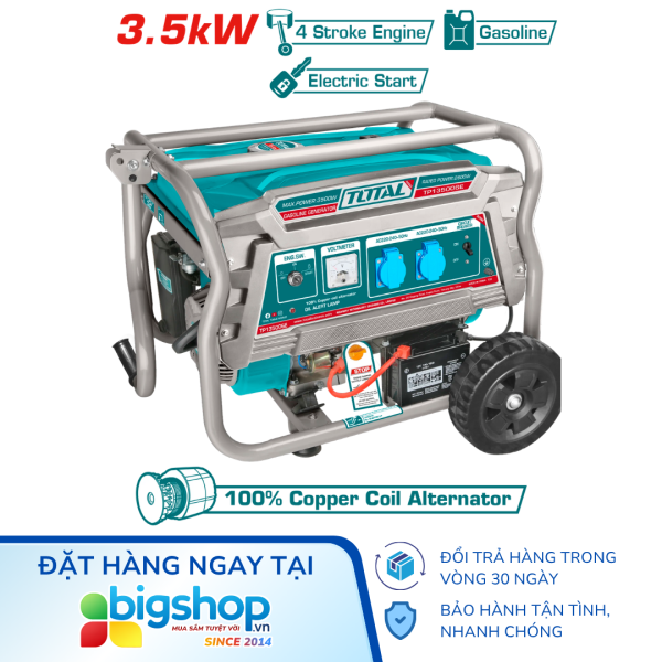 Máy phát điện dùng xăng TOTAL TP135006E - CS 3.5kW