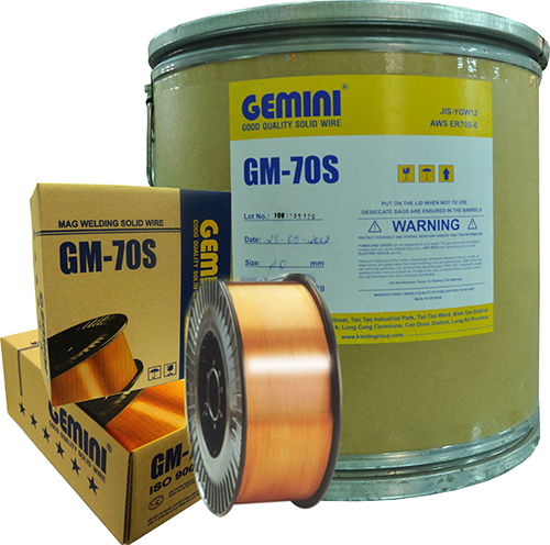 Cuộn dây hàn mig 15kg -0.8mm không thuốc (dùng khí) Gemini  Kim Tín