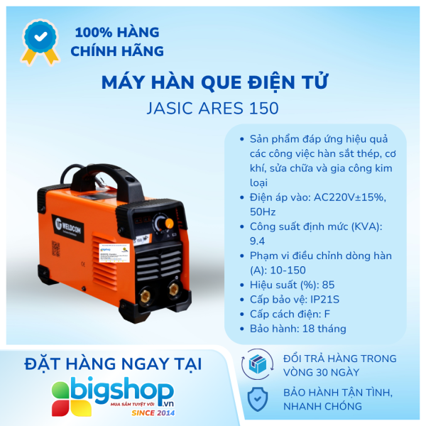 Máy hàn que điện tử JASIC ARES 150
