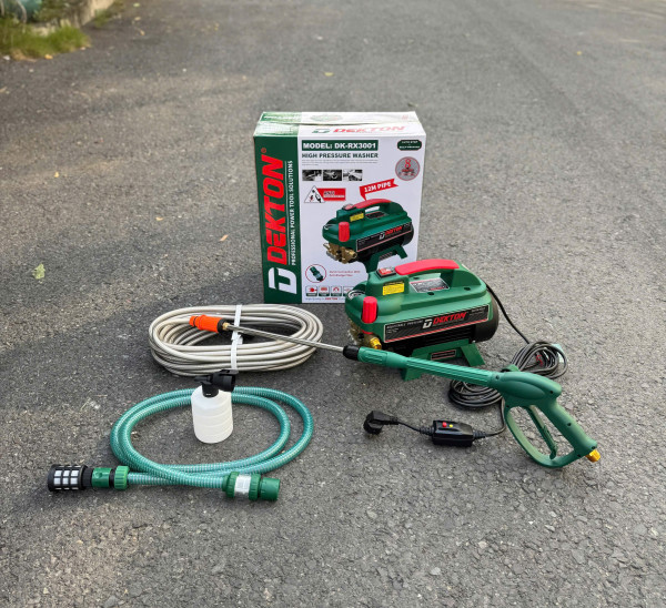 Máy Rửa Xe Áp Lực Lớn (chỉnh áp) DEKTON DK-RX3001 (Màu Xanh)