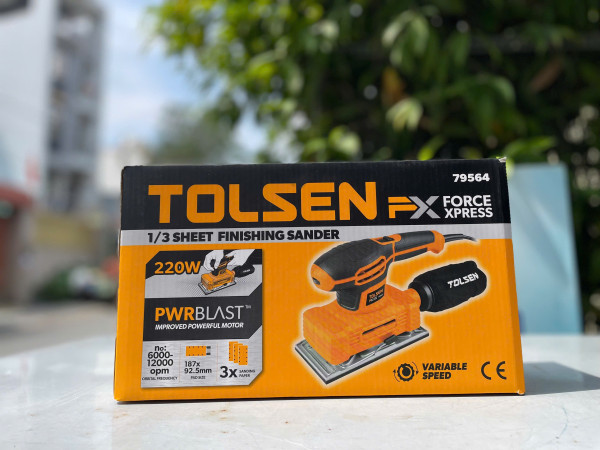 Máy chà nhám chữ nhật Tolsen 220W 79564